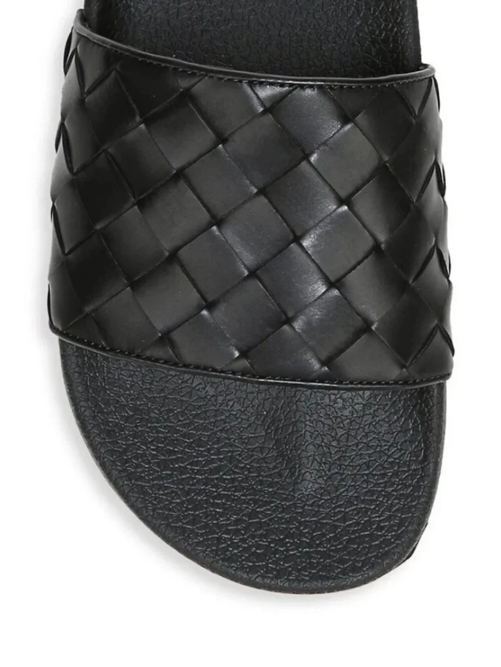 VINCE sz 11 Mens Leather Watley Calfskin Leather Sports fashion Slides Black LE